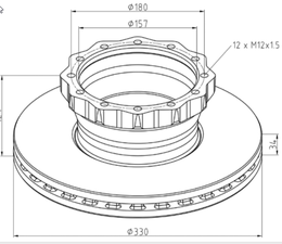 Diskas stabdžių galinis AUGER