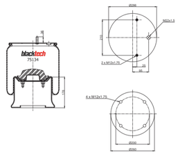 Oro pagalvė su padu BLACKTECH