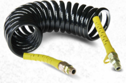 Žarna spiralinė M16/M16 juoda su geltonu ženklinimu