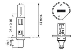 Lemputė 24V 70W H1 TRUCKLIGHT BOSCH